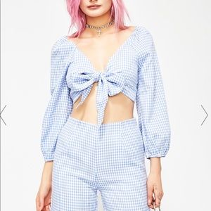 Dollskill baby blue gingham set